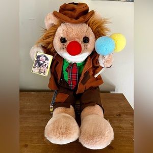 Vintage Emmett Kelly Jr. Animal Clown Plush Lion